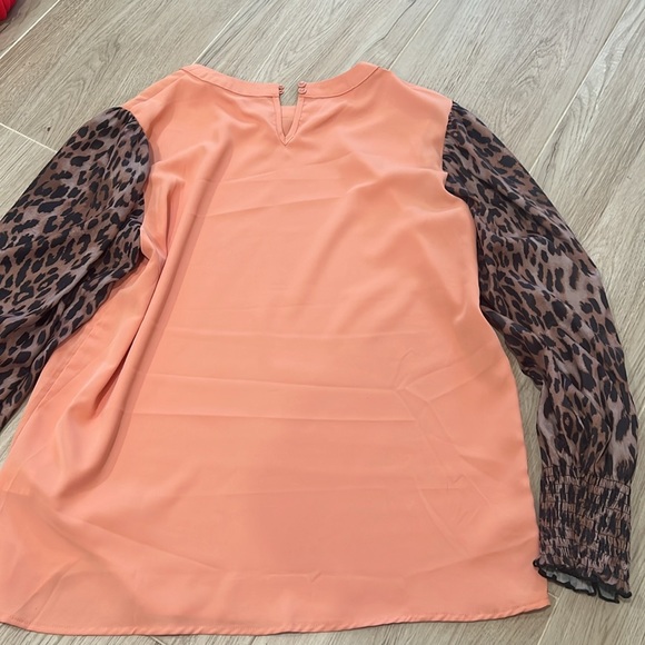 Cheetah Sleeve Blouse - Picture 3 of 4